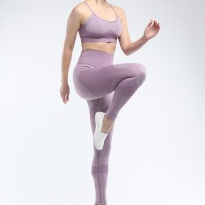 Seamless 2 piece yoga set light purple Force