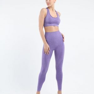 Seamless yoga bra legging set purple Effect