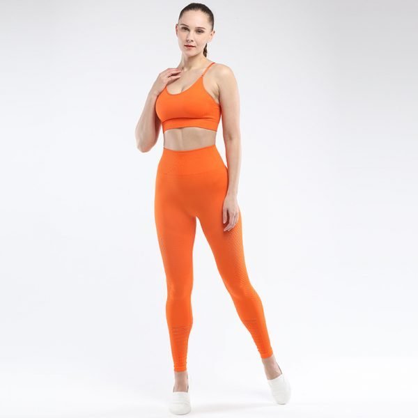 legging and bra workout set orange Park
