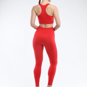 Seamless bra legging set red Super